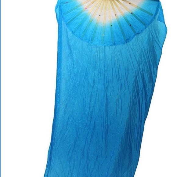 Blue Dance Fan - Picture 2 of 5